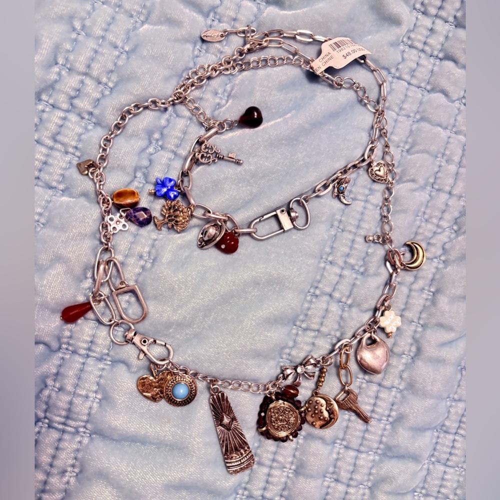 Free People Maxamillion Charm Necklace NWT - Picture 7 of 7